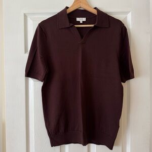 Men's Reiss Maroon Polo Shirt